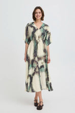 Load image into Gallery viewer, Green Marble Short Sleeve Dress - Fransa