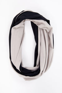 Two Tone Soft Jersey Neck Scarf - Naya