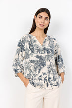Load image into Gallery viewer, Carli (2) Navy Combination Shirt - Soya Concept