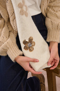 Knitted Floral Scarf - Molly Bracken