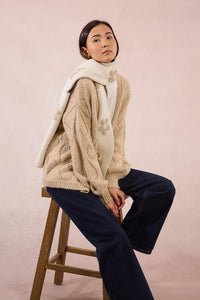Knitted Floral Scarf - Molly Bracken