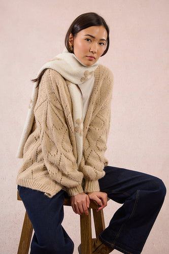 Knitted Floral Scarf - Molly Bracken