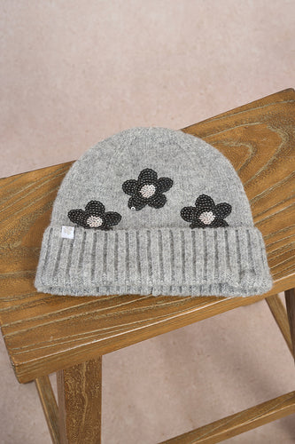 Knitted Floral Hat - Molly Bracken