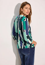 Load image into Gallery viewer, 321916- Geometric Print Crew Neck Jumper- Cecil