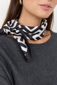 Black Print Scarf - Soya Concept