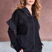 Load image into Gallery viewer, Open Weave Square Top with Contrast Hood &amp; Pocket  - Naya