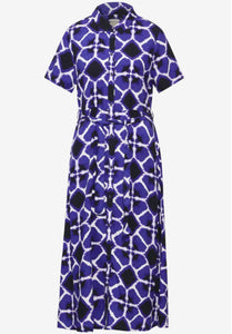 144074 - Blue Print Shirt Dress - Street One
