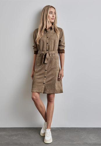 144195 - Button Through Velour Dress - Street One