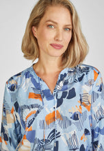 Load image into Gallery viewer, 124100- Tie Front Print Blouse - Rabe