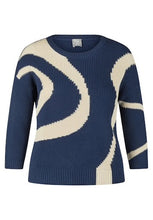 Load image into Gallery viewer, Navy/Cream Knit Jumper - Rabe