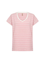 Load image into Gallery viewer, Pink Stripe Short Sleeve T-Shirt - Soya Concept