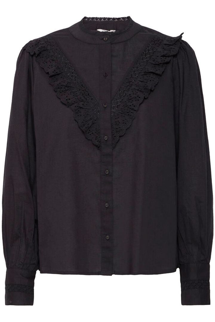 Black Frill Blouse - B.Young