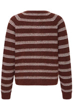 Load image into Gallery viewer, Burgundy Striped Cardigan - Fransa