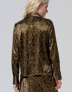 Animal Print Shirt - Khaki - Surkana