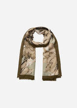 Load image into Gallery viewer, Dark Olive Print Scarf - Soya Concept