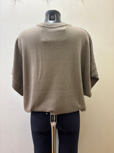 Load image into Gallery viewer, 5299- Knitted Short Sleeve Jumper w/ Button detail- Birch- Fransa