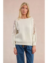 Load image into Gallery viewer, Open-Work Shoulder Sweater - White - Molly Bracken