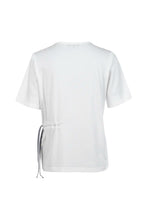 Load image into Gallery viewer, Off White Tshirt with Gather Detail- Soquesto