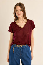 Load image into Gallery viewer, Knitted T-shirt Plum - Molly Bracken