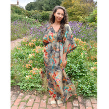 Load image into Gallery viewer, DRV728-Merdia Floral Batwing Dress - Powell Craft