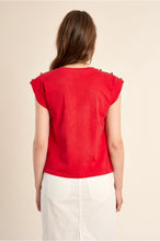 Load image into Gallery viewer, Red Knitted T-shirt - Molly Bracken
