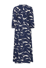 Load image into Gallery viewer, 3512- Navy/Cream Mix Dress- Fransa