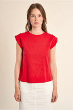 Load image into Gallery viewer, Red Knitted T-shirt - Molly Bracken