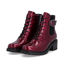 Load image into Gallery viewer, Red Laced Boot - Remonte
