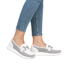 Load image into Gallery viewer, D2G02-80 - Loafer with Buckle Detail - White - Remonte