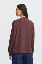 Load image into Gallery viewer, Burgundy Sweatshirt with Flower detail - Fransa