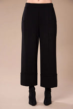 Load image into Gallery viewer, Black Turn Up Trousers - Peruzzi