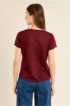 Load image into Gallery viewer, Knitted T-shirt Plum - Molly Bracken