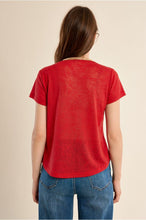 Load image into Gallery viewer, Red Knitted T-shirt - Molly Bracken