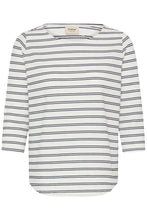 Load image into Gallery viewer, White Tshirt with Navy Stripe - Fransa