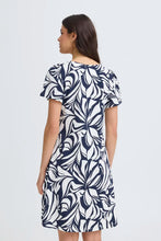 Load image into Gallery viewer, Blue Floral Pattern Dress - Fransa