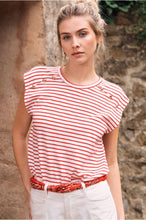 Load image into Gallery viewer, Red Stripe Knitted T shirt - Molly Bracken
