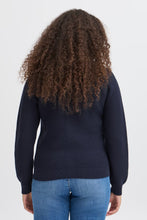 Load image into Gallery viewer, 5554- Cotton Knitted Button Up Cardigan- Navy- Fransa