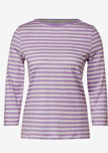 320858- Purple Stripe T-shirt- Cecil