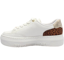 Load image into Gallery viewer, White and Leopard Lace-Up Trainer - Rieker