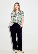 Load image into Gallery viewer, 344513 - Green Linen Print Blouse - Cecil