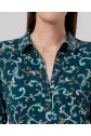 Load image into Gallery viewer, Teal Green Print Shirt - Surkana