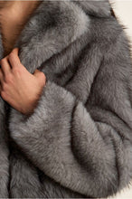 Load image into Gallery viewer, Grey Fur Coat - Molly Bracken