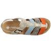 Load image into Gallery viewer, Blue, Nude, Pumpkin &amp; Aqua Sandal - Rieker