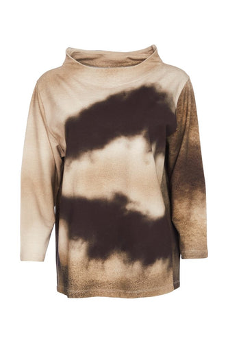 Spray Effect High Neck Top - Ora