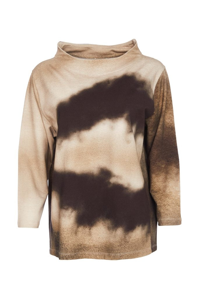 Spray Effect High Neck Top - Ora