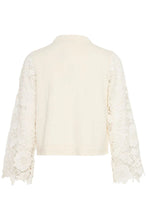 Load image into Gallery viewer, 5477- Lace Sleeve Cardigan- Fransa