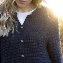 Load image into Gallery viewer, Chunky Knit Cardigan Navy - Marble