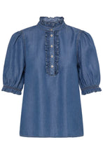 Load image into Gallery viewer, Blue Denim Frill Blouse  - b.young