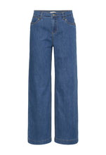 Load image into Gallery viewer, Wide Leg Blue Denim Jeans - Fransa