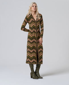Long V-Neck Shirt Dress - Surkana